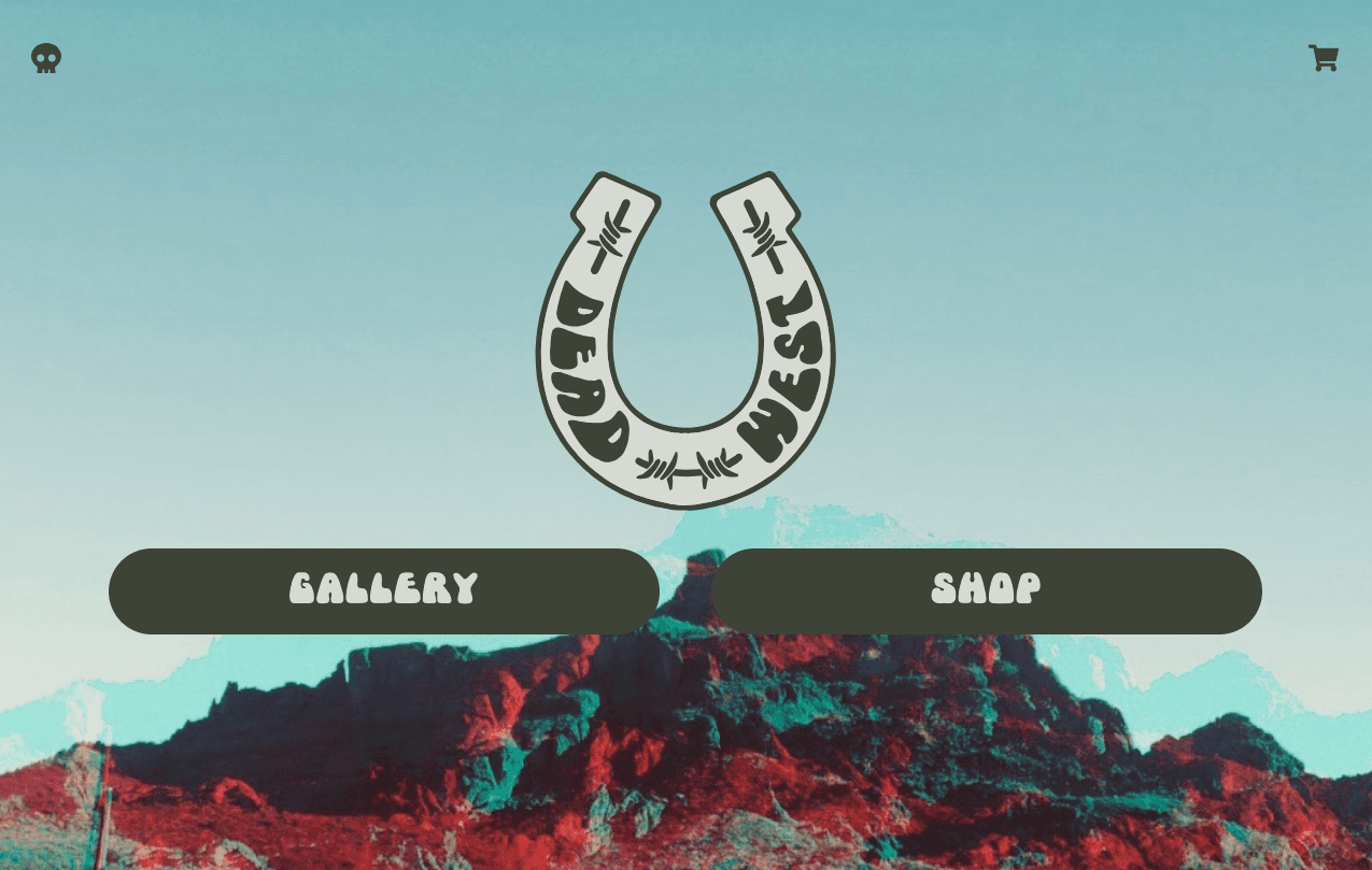 screenshot of Dead West Store site